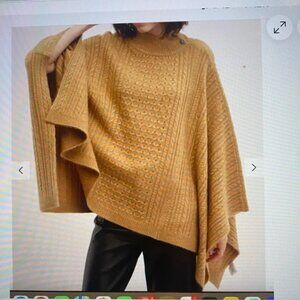 Elie Elie Tahari Women's Pull Over Sweater Poncho Sz M